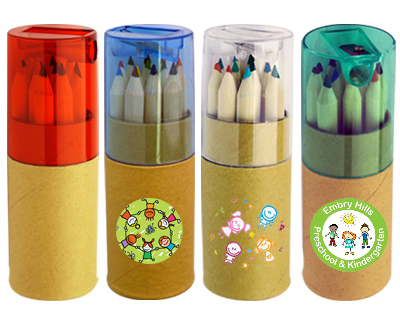 Colouring Pencils in Cardboard Tube