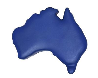 Stress Australia Map Blue